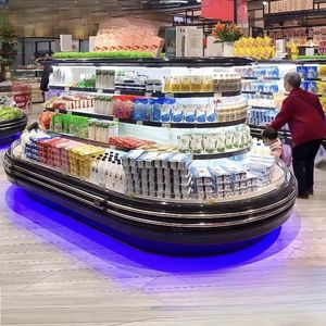 Armoire Ronde Ovale pour Supermarchés et Dépanneurs, Affichage de Conservation Fraîche des Fruits et des Boissons - Product Image 3