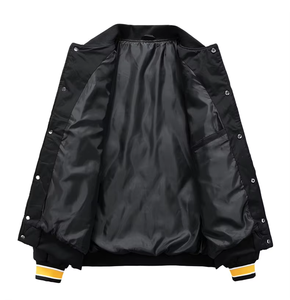 Veste de baseball personnalisée pour homme, col montant, à capuche, imperméable, réversible, avec logo - Product Image 3