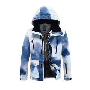 Combinaison de ski à capuche imprimée numériquement, respirante, légère, imperméable 10 000 mm, couleur et logo personnalisables, vente chaude - Product Image 3