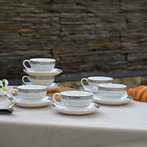 ชุดถ้วยชา Lagom Bone China ลายดอกไม้สวยงาม หรูหรา วินเทจ ทันสมัย ทนทาน ถ้วยเอสเพรสโซ่พอร์ซเลน ขนาด 200 มล. ได้รับการรับรอง BPA (ชุด) - Product Image 2
