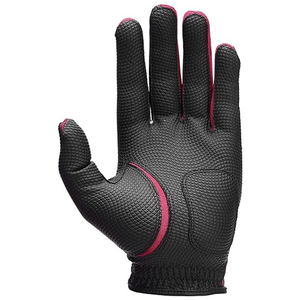 Guante de golf de cuero PU con dedos completos, antideslizante, transpirable, unisex, para mano derecha, guante deportivo, rojo, negro, cierre de gancho y bucle - Product Image 6