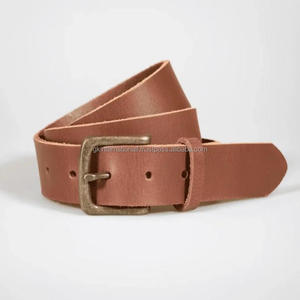 Ceinture en cuir de vachette pour homme, élégante et minimaliste, ceinture classique décontractée en cuir pleine fleur avec boucle en laiton, longueur personnalisable - Product Image 2