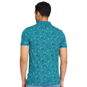 T-shirt à manches longues pour homme, coupe classique, tissé, 100% coton, respirant, séchage rapide, col rond, uni, marron, vert, HIFFU SPORTS WEAR - Product Image 3