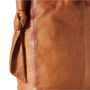 Sac hobo en cuir véritable pour femme, à bandoulière unique, design minimaliste, ouverture supérieure, usage quotidien, durable, marron - Product Image 5