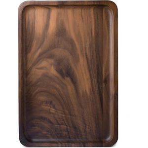 Bandeja de Comida con Asas Laterales para Uso en Hoteles y Restaurantes, para Té, Café, Desayuno y Bandeja Rectangular Grande de Madera para Servir - Product Image 1