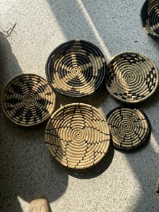 Vietnam Handicraft Traditional Seagrass Hanging Basket Set Plant Straw Water Hyacinth <b>Plate</b> Living Room Decor Many Sizes Rope - Product Image 6
