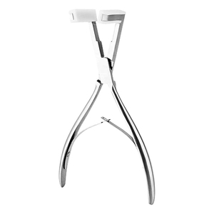 Alicates para extensiones de cabello con cinta adhesiva, de acero inoxidable plateado, con superficie plana, herramientas para sellar extensiones de cabello para mujeres. - Product Image 1