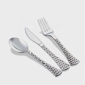 Nuevo brillante mango grueso de Metal personalizado Acero inoxidable plata real níquel cubiertos cuchara tenedor y cuchillo juego de cubiertos - Product Image 5