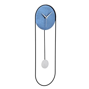 Trendy Style Blue <b>Wall</b> <b>Clock</b> With Moving And Sounding Feature Ideal For Living Room And Bedroom Adds Fun And Interactive <b>Decor</b> - Product Image 1