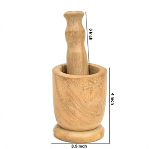 Ensemble mortier et pilon en bois d'acacia de qualité supérieure, Imam Dasta Okhli Musal Kharal Khalbatta, moulin à épices - Product Image 4