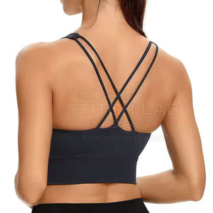 2026 New Design Professional Women's High Support Breathable Simple Sports Bra with Front Logo-Wholesale New Arrival - Product Image 6