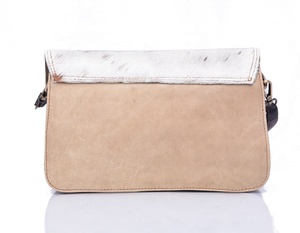 Sacs de mode pour femmes sac de selle classique en cuir véritable demi-rond Design rabat femmes sac à bandoulière Multi couleur cartable sac à main - Product Image 4