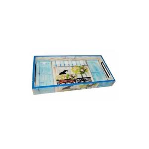 Bandeja de Servicio de Madera MDF con Estampado de Madera, Fabricante Personalizado, Bandeja de Servicio de Alta Calidad para Almacenamiento de Alimentos con Recubrimiento de Esmalte - Product Image 6