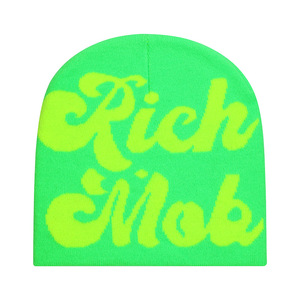 Gorro de mohair de alta calidad, tejido jacquard, sin puños, con bordado personalizado, estilo Y2K, para invierno. - Product Image 3