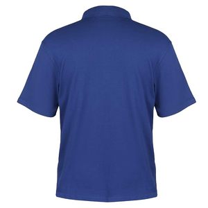 Chemise de golf bleu marine en coton, tissu anti-plis, respirant, doux, confortable, léger, logo brodé personnalisé - Product Image 1