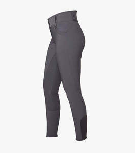 Pantalones de equitación unisex de cintura media con paneles de malla de color personalizado, hasta el tobillo, elásticos en cuatro direcciones y cierre de cremallera. - Product Image 2