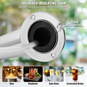 Kit Torre Kegerator da 20L in Acciaio Inossidabile per Feste con Tubazioni Preassemblate - Product Image 3