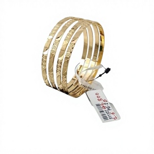 22K <b>Solid</b> <b>Gold</b> <b>Bangles</b> Pair for Women Real Yellow <b>Gold</b> Handcrafted Filigree Jewelry Traditional Indian Wedding Bracelet - Product Image 2