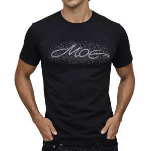 เสื้อยืดผู้ชาย ผ้าฝ้าย ปักลายโลโก้แบบตัวอักษร สไตล์สตรีทแวร์ แขนสั้น คอกลม รับผลิตจำนวนมากตามสั่ง - Product Image 1