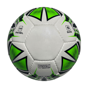Ballon de football blanc, vert et noir, léger, durable, cousu, avec une haute rétention d'air pour l'entraînement en intérieur et en extérieur - Product Image 2