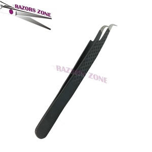 แหนบถอนขนตาสแตนเลสแบบโค้งพร้อมปลายแหลมเพื่อเสริมขนตาในร้านเสริม - Product Image 3