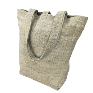 Bolsa de Mano de Cáñamo del Himalaya, Natural, Orgánica, Premium, Ecológica, Resistente, con Forro de Algodón, Botón de Coco y Bolsillo Interior, para la Playa - Product Image 4