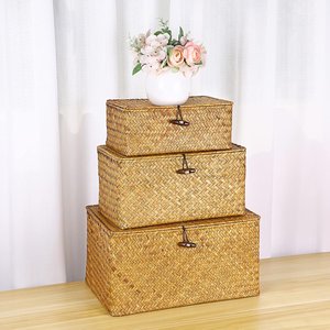 Boîte cadeau pliable de luxe en jonc de mer, très vendue, pour ranger les bracelets de montre. - Product Image 5