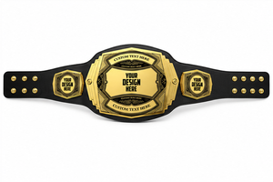 Ceinture de champion personnalisée Ideal Fightgear, plaquée or, sangle en cuir réglable, arts martiaux, boxe, MMA, sport, 42 pouces - Product Image 2