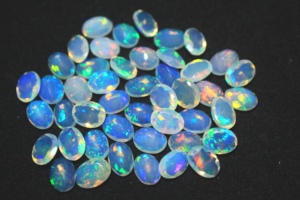 Opale Welo d'Éthiopie authentique, pierre précieuse naturelle, cabochon ovale, pierre de naissance d'octobre, certifiée par un tiers, avec jeu de couleurs - Product Image 3