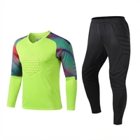 Tenue de gardien de but respirante pour homme, personnalisable avec options de logo, 100 % polyester, vêtements de football compressifs.