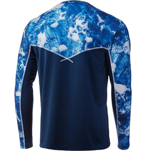 Sweat à capuche de performance pour homme Camo 100% polyester respirant, vêtements de pêche, sublimation, chemise de pêche en gros de haute qualité - Product Image 3