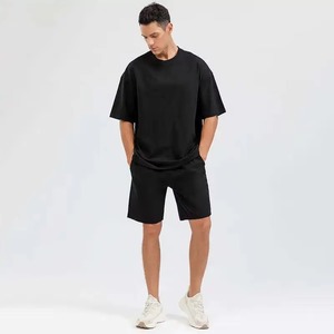 Conjunto de Camiseta y Pantalones Cortos de Verano de Algodón Unisex, Conjunto de Dos Piezas para Hombre, Logotipo Personalizado - Product Image 2