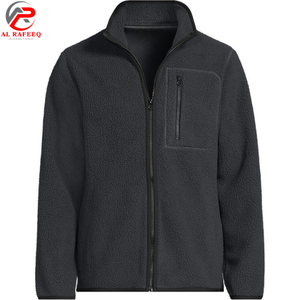 Veste polaire en laine marron de haute qualité pour homme, idéale pour l'hiver, fabriquée sur mesure pour l'extérieur, avec col montant et logo personnalisable. - Product Image 3