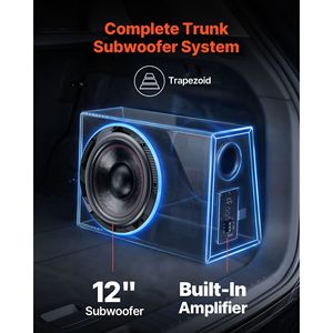 ซับวูฟเฟอร์ติดรถยนต์ขนาด 12 นิ้ว 1500 วัตต์ RMS พร้อมตู้ลำโพงและแอมพลิฟายเออร์ในตัว - Product Image 2