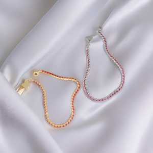 925 Sterling Silver 14K Gold Plated <b>Ruby</b> Luxury Vintage IGI Certified Bangle Elegant Dainty Women's Jewelry Wholesale - Product Image 3