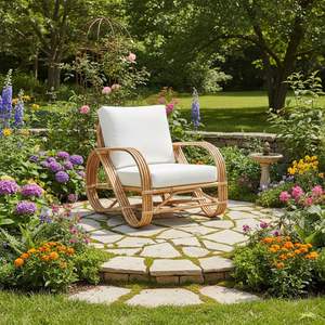 Chaise en rotin tressée à la main, chaise de salle à manger naturelle, structure en bois durable, meubles d'intérieur et d'extérieur pour la maison, le restaurant, le café, l'hôtel - Product Image 6