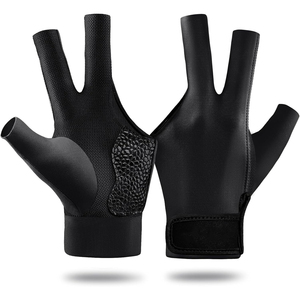 Gants de snooker professionnels Geo Brothers, demi-doigts, en nylon, dos en maille respirante, sangle de poignet réglable, antidérapants, protection UV - Product Image 5