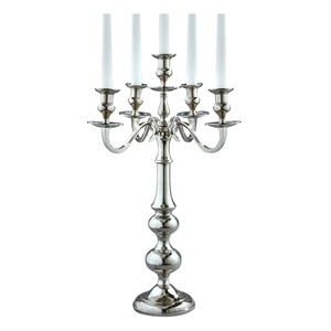 Gold Antique Candelabra 5 Arms With Crystal Votive For Tea Light Handmade Decorative Candelabra For Party Wedding Centerpiece - Product Image 6