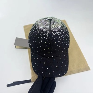 Casquette de baseball personnalisable entièrement ornée de strass, casquette de camionneur de créateur tendance avec lettres jacquard pour fête, casquette de marque - Product Image 2