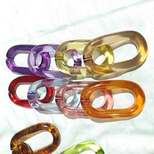 Cadena de Eslabones de Resina Transparente Grande y Colorida, Hecha a Mano, Ecológica, Decoración para Colgar en la Pared, Proyectos de Bricolaje - Product Image 3