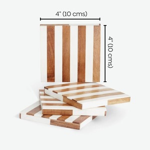 NEHA ENTERPRISES Wooden Resin River <b>Coaster</b> Set Handmade Luxury <b>Drink</b> <b>Coasters</b> <b>for</b> Dining Table Decoration - Product Image 4