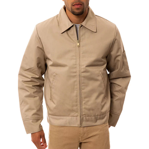 Nouvelles vestes en polaire décontractées pour hommes, col montant personnalisé, manches longues, poches, respirantes, 100% coton, veste d'hiver - Product Image 1