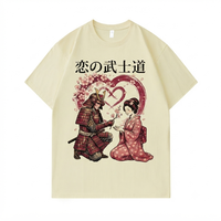 T-shirts graphiques en coton 100% de haute qualité, personnalisés, style samouraï japonais