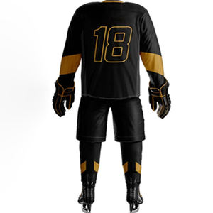 Tenues de hockey sur glace, vêtements de performance, maillot respirant, pantalon rembourré et coupe flexible pour la protection et le confort sur la glace - Product Image 4