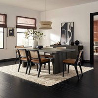 Fauteuil en teck indonésien minimaliste moderne avec assise et dossier en rotin tressé à la main, mobilier de maison éco-responsable de style mid-century modern