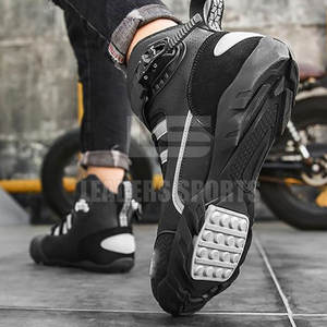 Diseña Tu Propio Logotipo, Zapatos de Motocicleta de Cuero Impermeables Hechos a Medida, Ligeros, Talla Grande, Color Sólido - Product Image 6