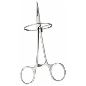 Holding Clamp Straight 130 mm with Slightly Toothed Jaws and <b>Spacer</b> Ring for Crown Protection Dental Instrument for Secure - Product Image 1