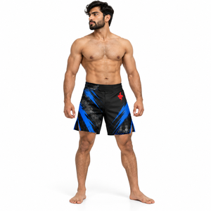 MMA <b>Shorts</b> Mens Training Fitness Wear Lightweight Flexible Fabric Athletic <b>Grappling</b> Practice Sports Performance Workout - Product Image 1
