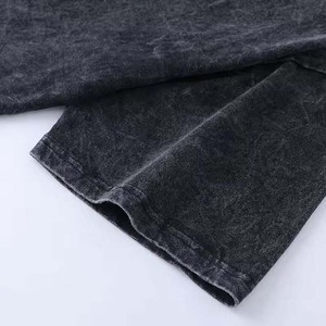 Cotton Men's Drop Shoulder Vintage Acid Wash T Shirts Plus Size T-Shirt Customized Oversized Short Sleeve Acid wash t-shirts - Product Image 4