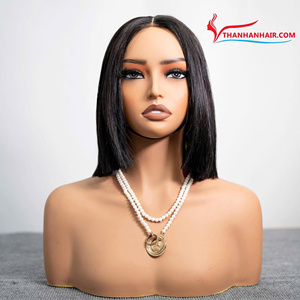Perruque vietnamienne de luxe en cheveux raides - 100% cheveux humains, doux comme de la soie, couleurs naturelles, aspect complet et naturel, prête à porter - Product Image 4